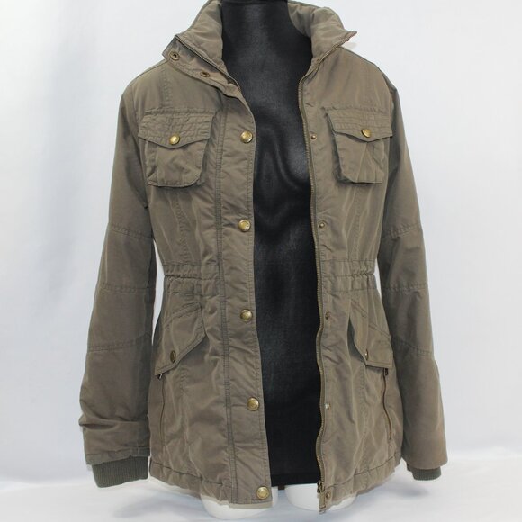 BCBGeneration‎ Coat Olive Color with Quilted Lining Size M - Picture 2 of 12